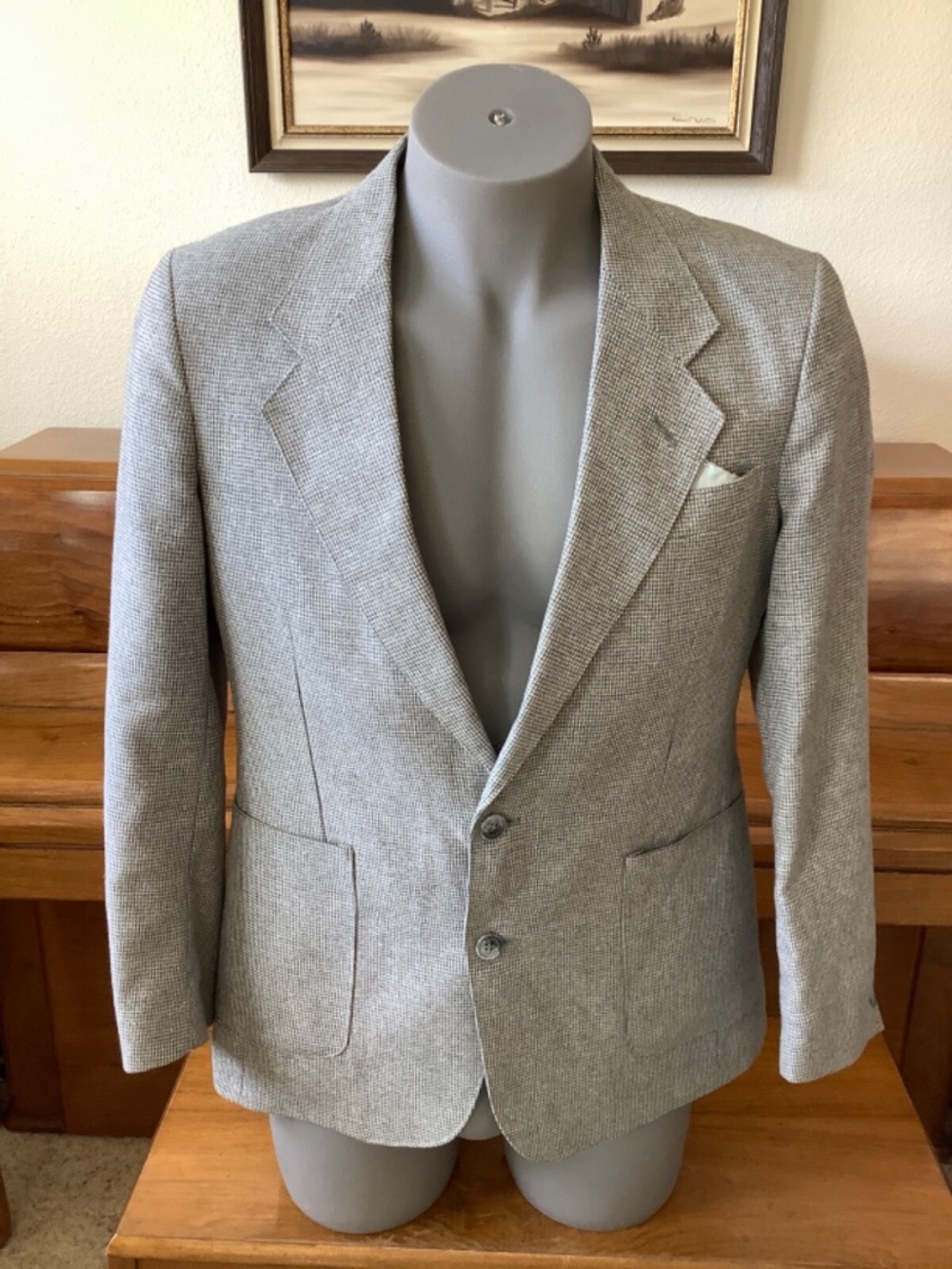 Vintage LEVI’S Sportswear BLAZER Jacket SPORT COAT Size 40R Levi’s Blue & Gray